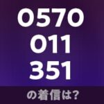 0570011351の着信は？